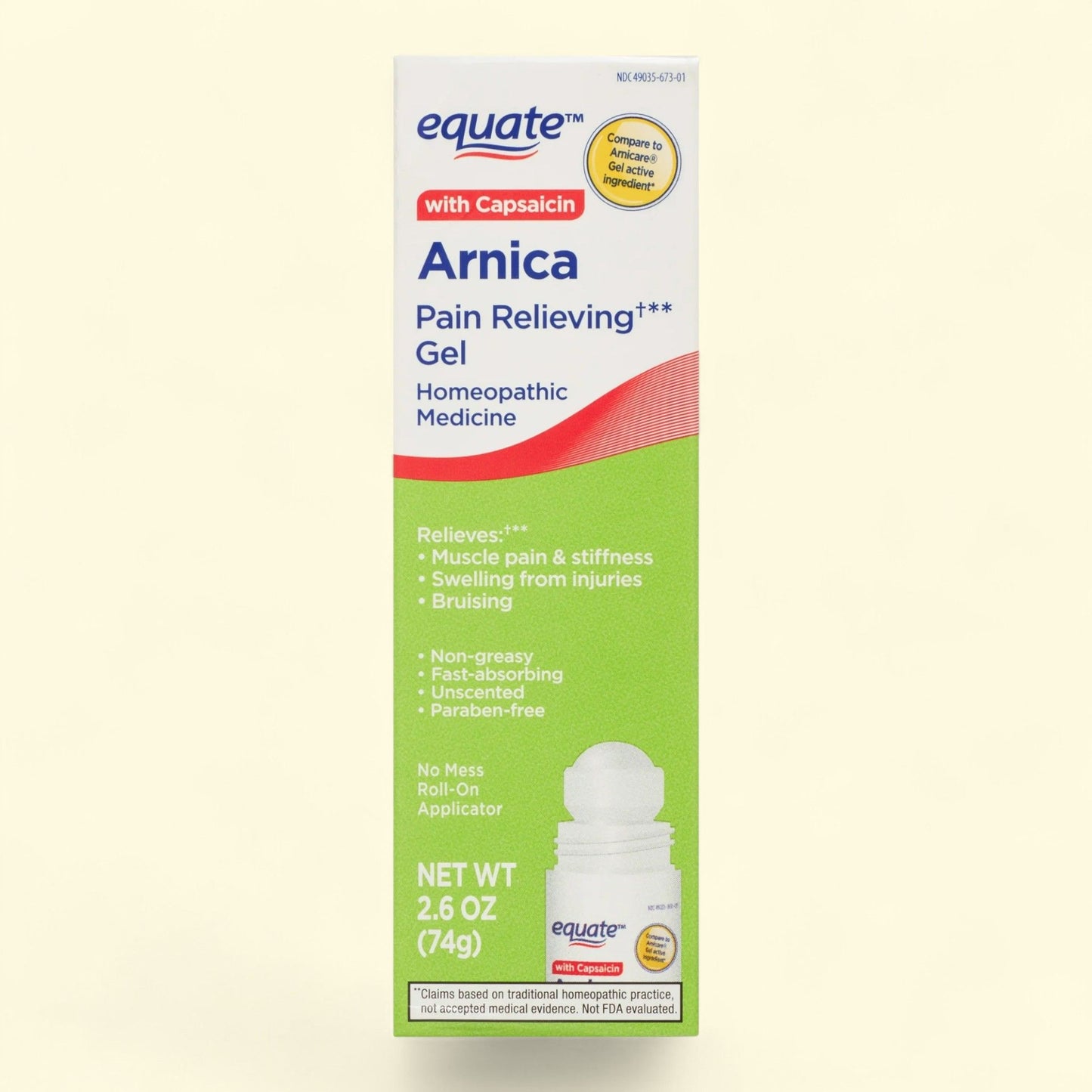 Equate Arnica Pain Relieving Gel, 2.6 oz — authentic US product shipped worldwide by Treatspree