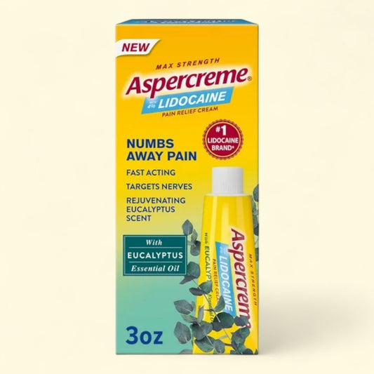 Aspercreme 4% Lidocaine Cream, Eucalyptus, 3 oz.