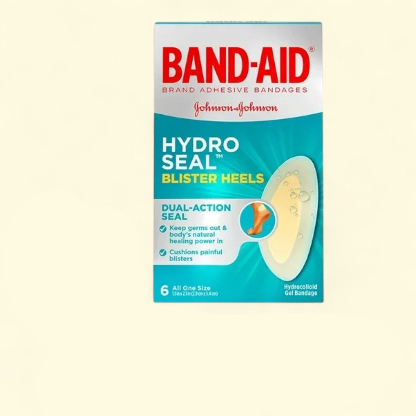 Band-Aid Hydro Seal Heel Bandages, 6 Ct