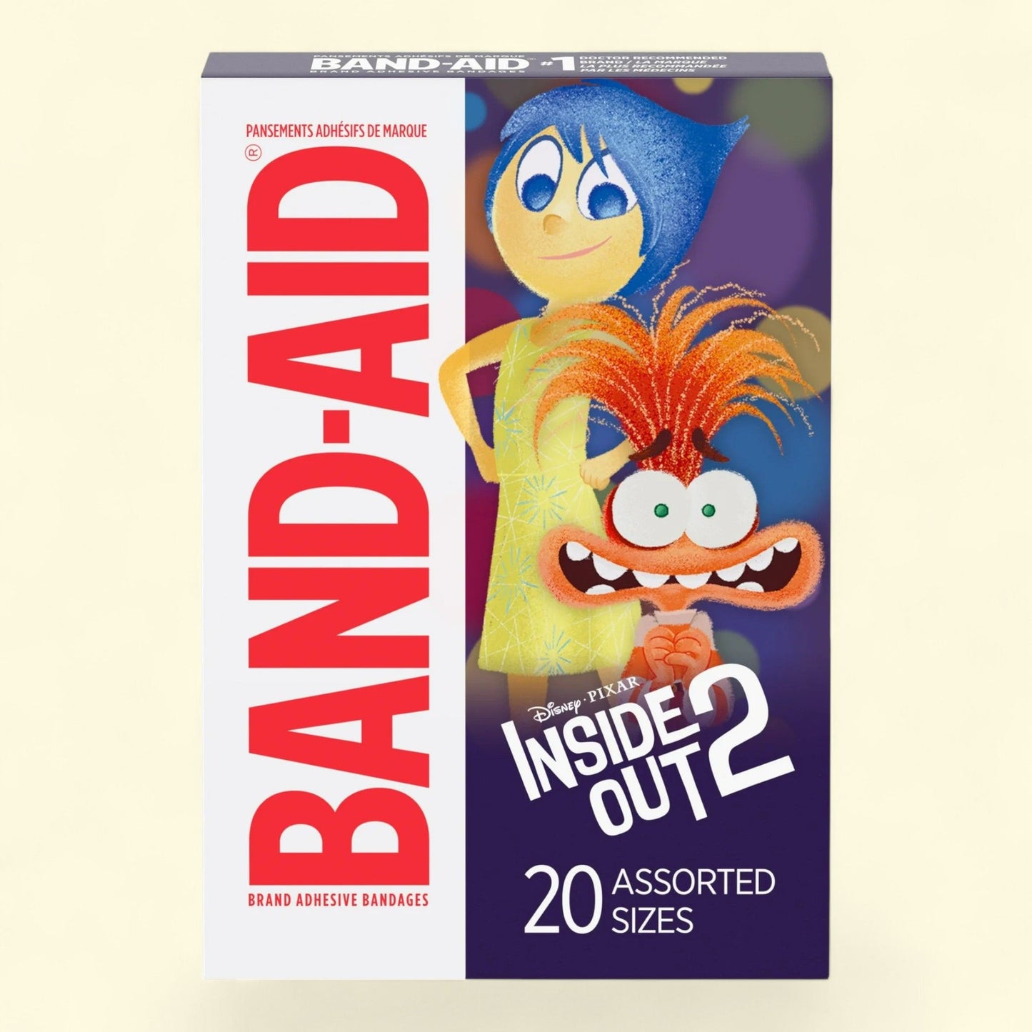 Band-Aid Adhesive Bandages, Pixar's Inside Out, 20 Ct