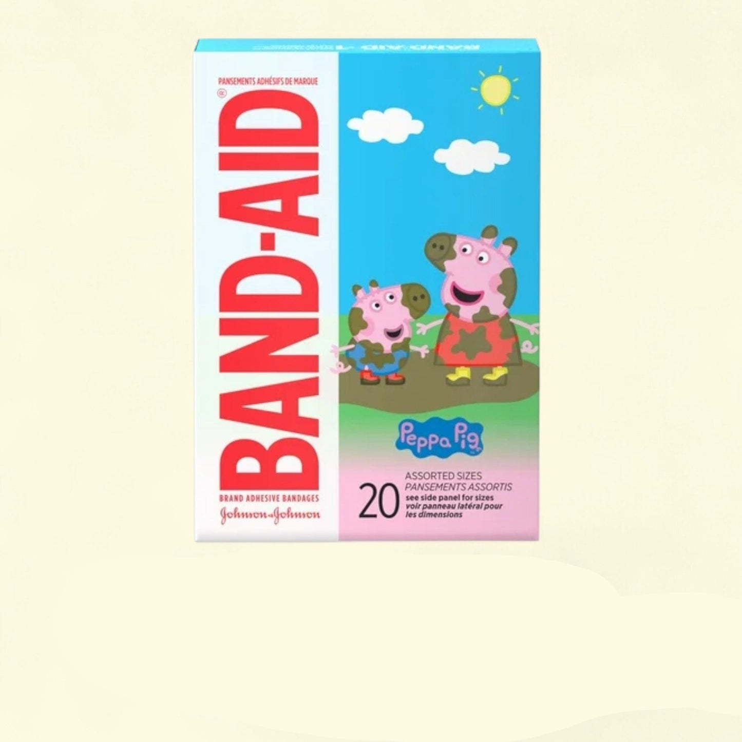 Band-Aid Bandages, Peppa Pig, Assorted Sizes 20 Count -> Band-Aid Bandages, Peppa Pig, 20 Count