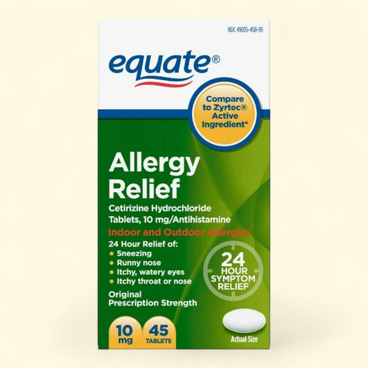 Equate Allergy Relief, 10 mg, 45 Count