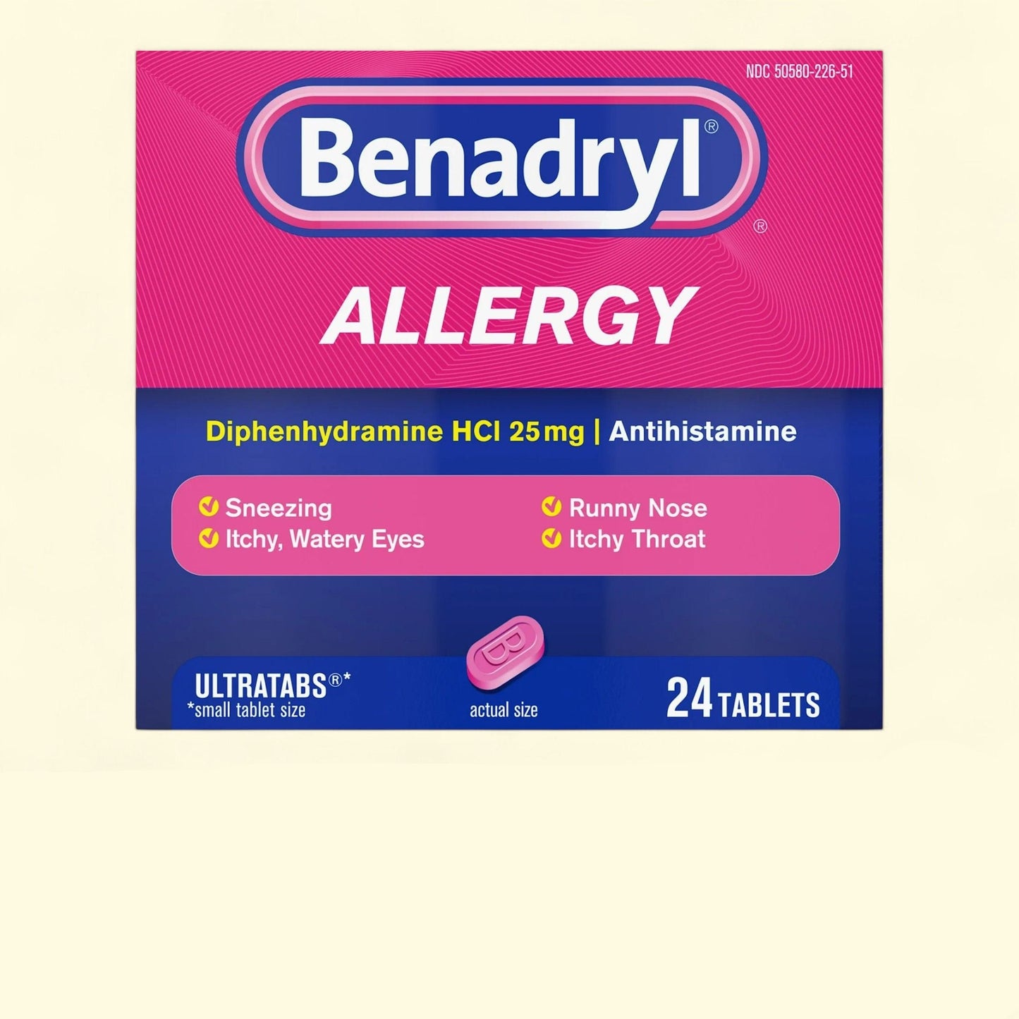 Benadryl Ultratabs, 24 Count