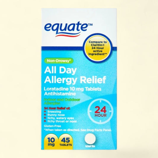 Equate All Day Allergy Relief Loratadine Tablets, 10 mg, 45 Count