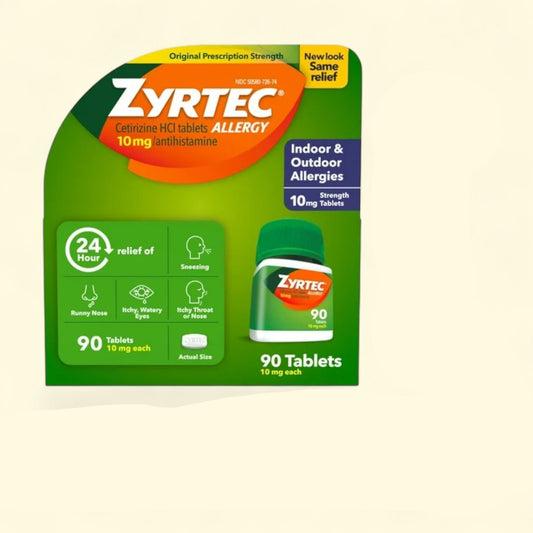 Zyrtec Allergy Relief Tablets, 90 Ct