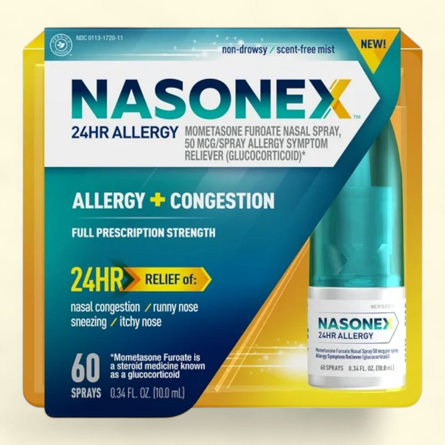 Nasonex, spray nasal contre les allergies, 60 pulvérisations