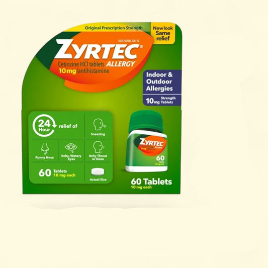 Zyrtec Allergy Relief Tablets, 60 Ct