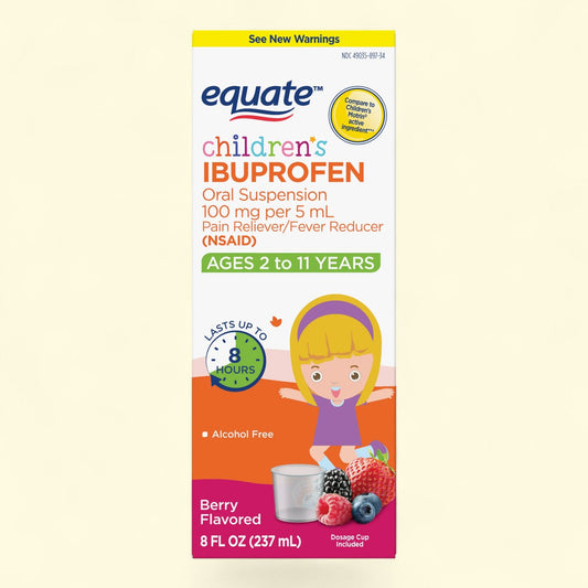 Equate Children's Ibuprofen Oral Suspension, 100 mg, 8 fl oz
