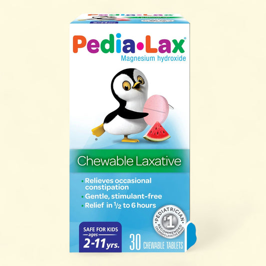 Pedia-Lax Laxative Chewable Tablets, Watermelon Flavor, 30 Count