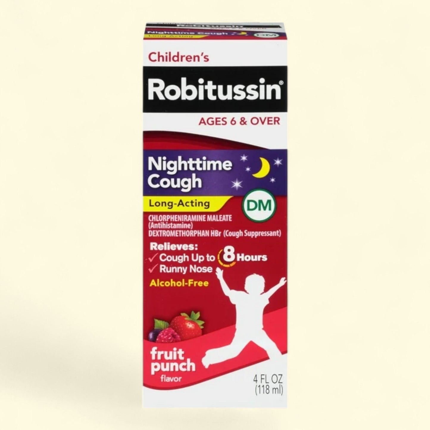 Robitussin Children's Cough and Cold Medicine, Fruit Punch, 4 fl oz