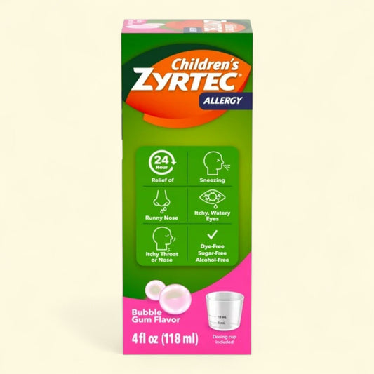 Children's Zyrtec Allergy Syrup, Bubble Gum, 4 fl. oz