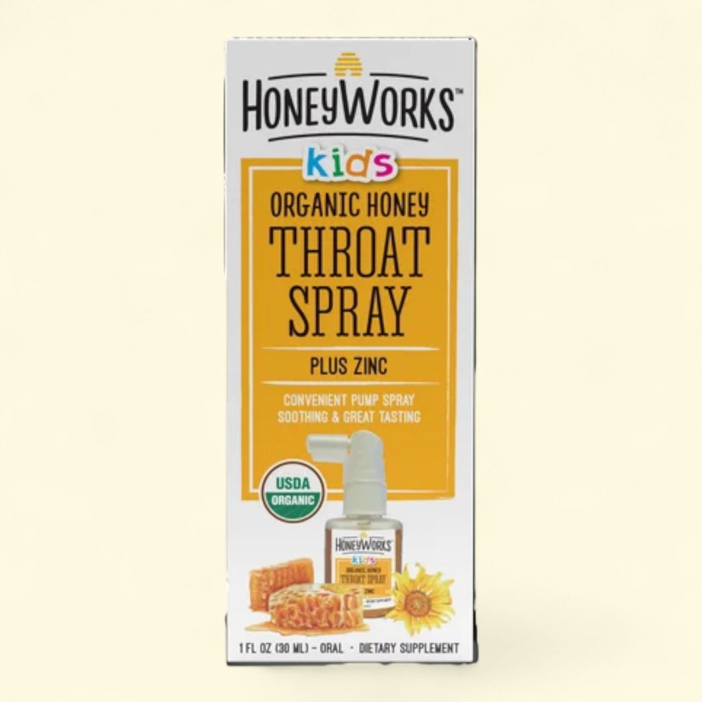 HoneyWorks Kids Throat Spray, 1 fl oz