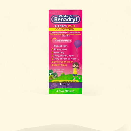 Children's Allergy Plus Congestion Relief Liquid, Grape, 4 fl. oz