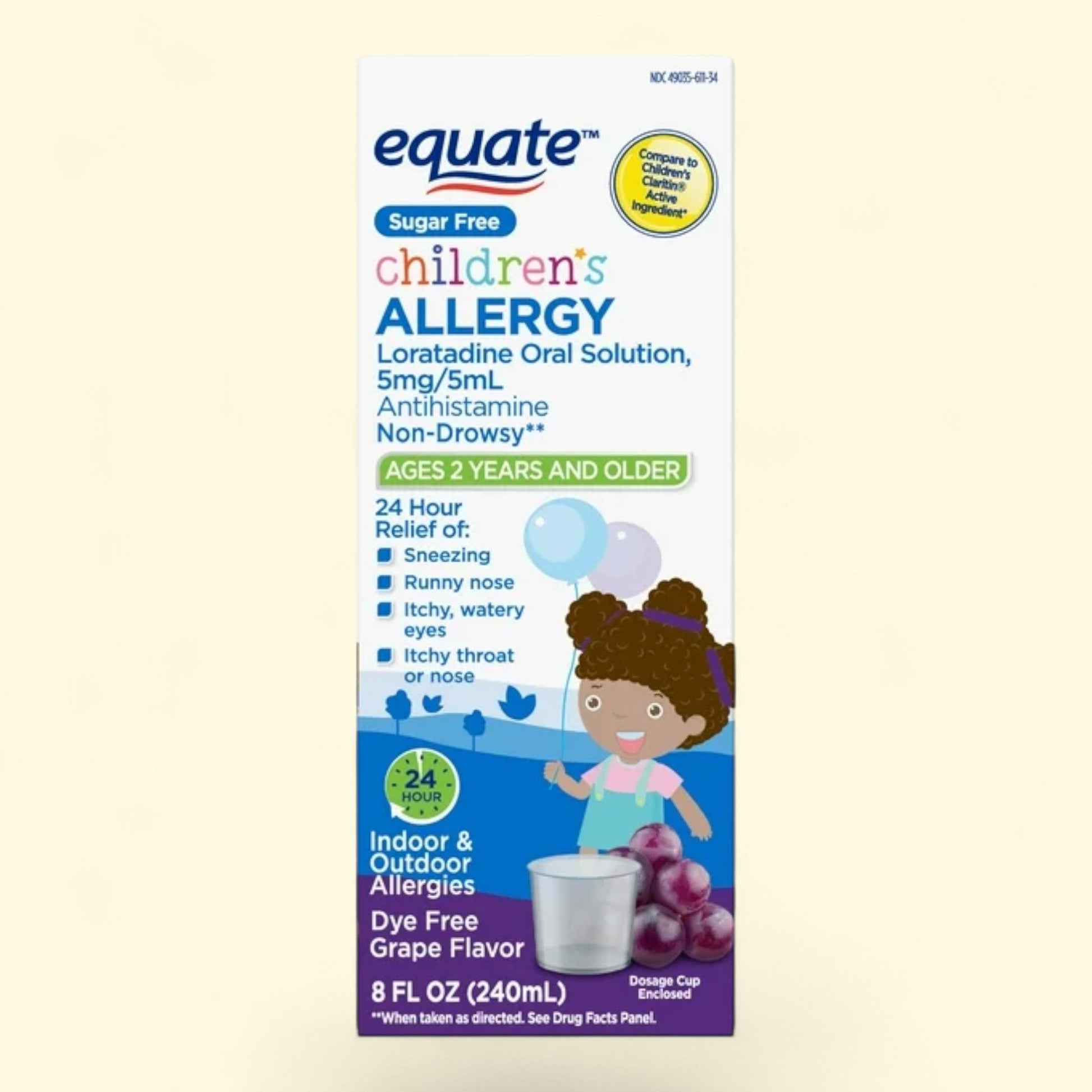 Equate Children's Allergy Relief, Grape, 8 fl oz