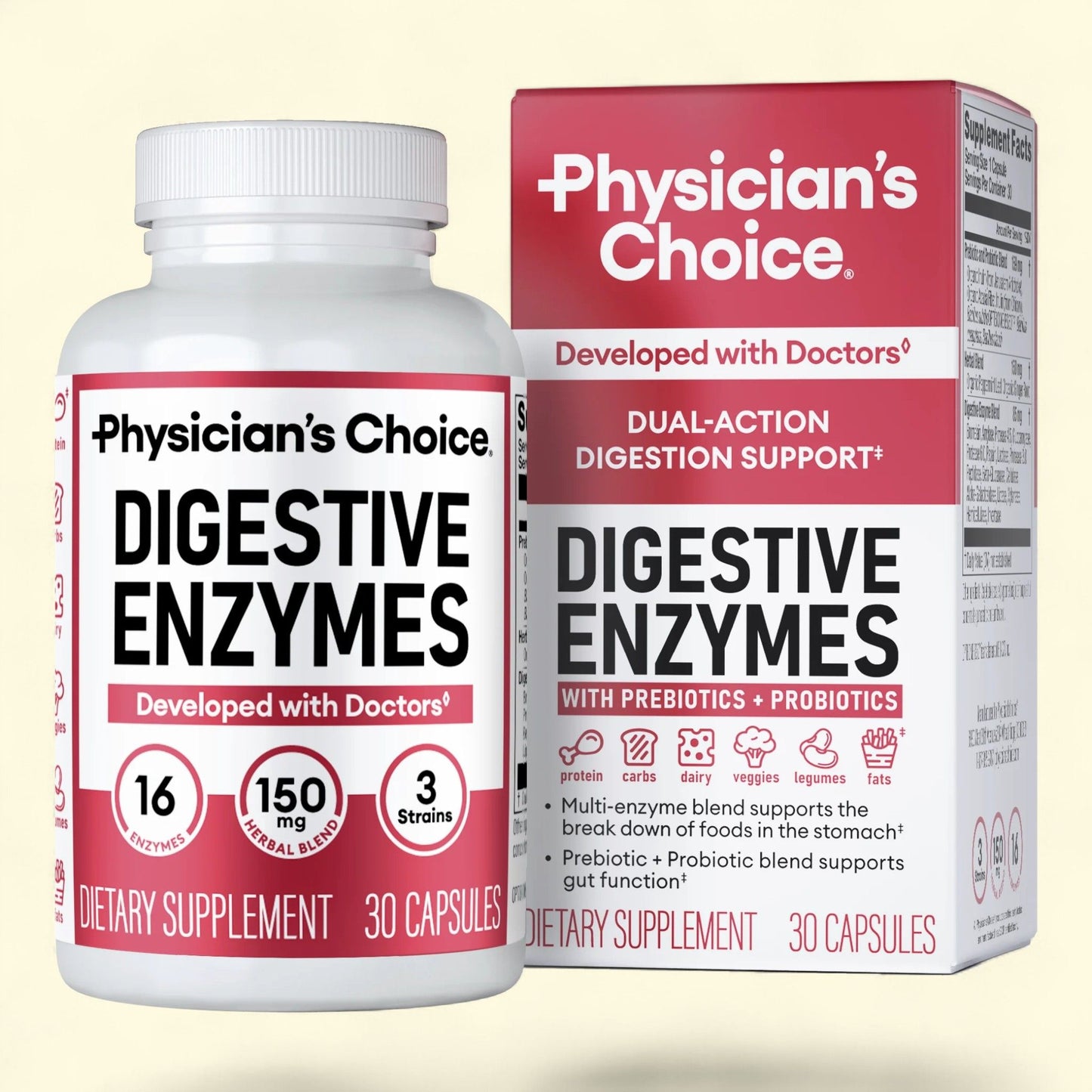 Physician's Choice Digestive Enzymes, 30 Count