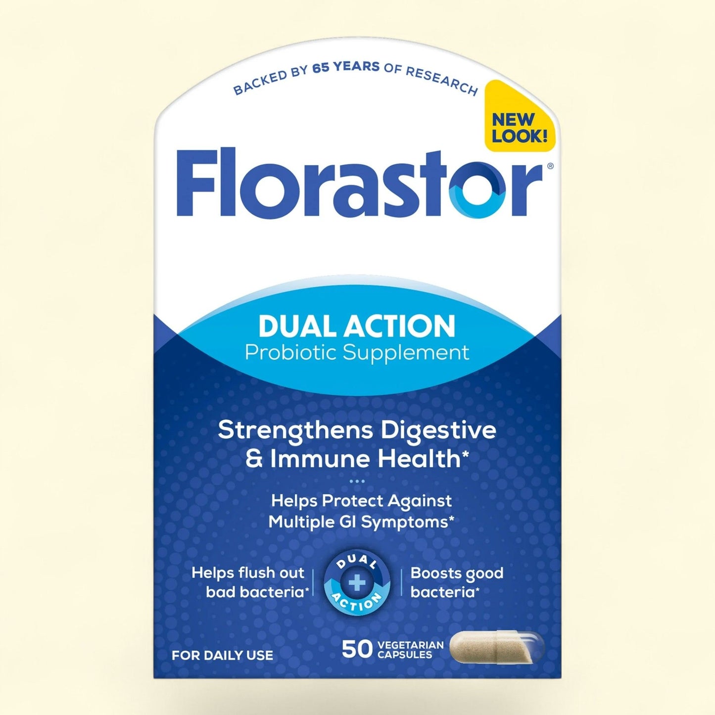 Florastor Daily Probiotic Supplement Capsules, 50 Count