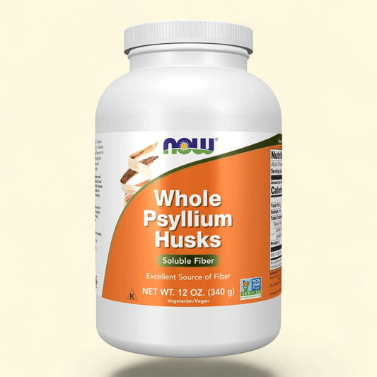 NOW Supplements Whole Psyllium Husks, 12-Ounce