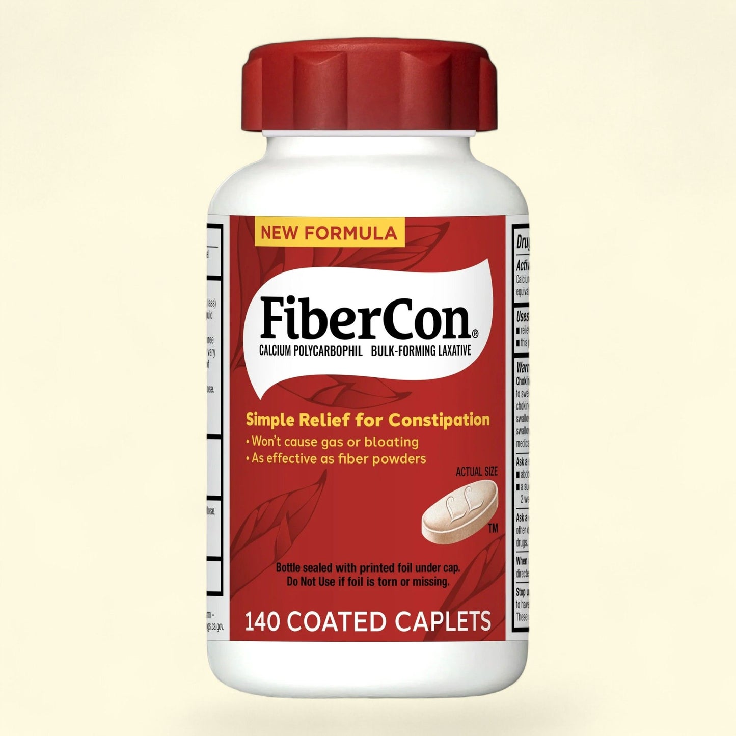 FiberCon Constipation Relief, 140 Caplets