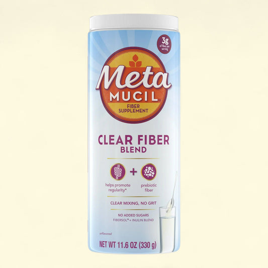 Metamucil Fiber Supplement, Clear Fiber Powder, 75 Servings