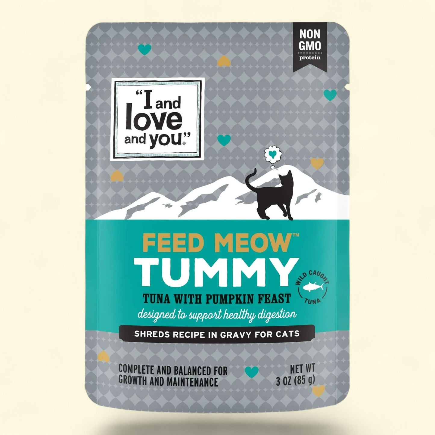 I and Love and You Feed Meow Wet Cat Food Toppers, 3oz Pouches, Pack of 12