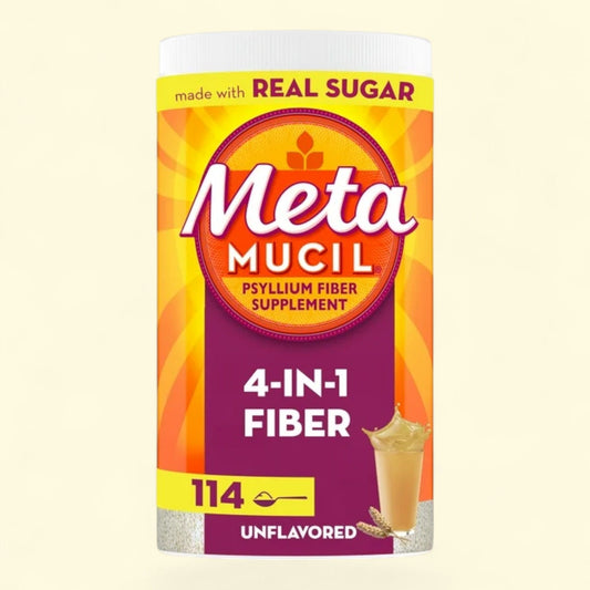 Metamucil Fiber Supplement, Fiber Powder, 114 Servings