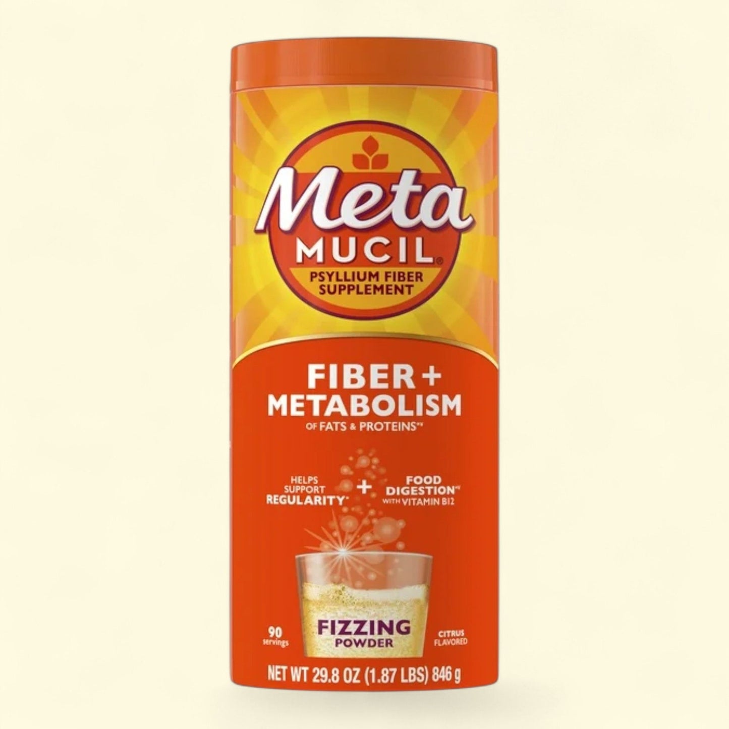 Metamucil Fiber Supplement, Citrus, 90 Servings
