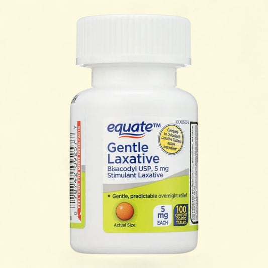 Equate Bisacodyl Constipation Relief Tablets, 5 mg, 100 Count