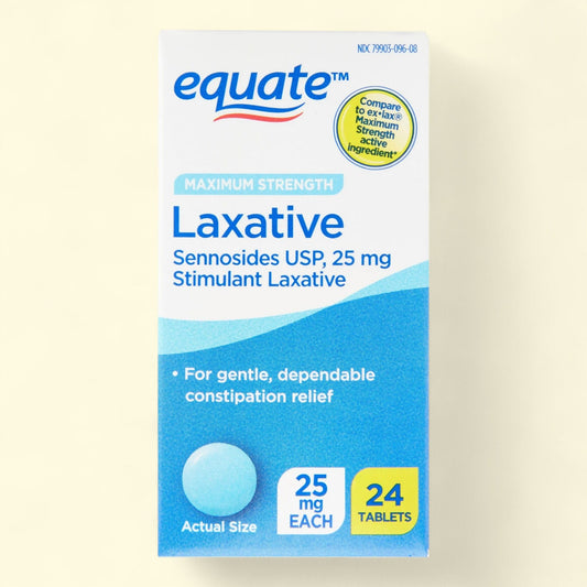 Equate Sennosides Laxative Tablets, 25mg, 24 Count