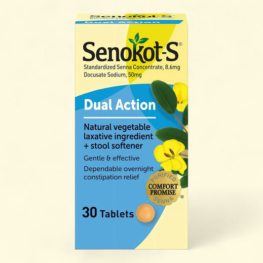 Senokot-S Dual Action Senna Plus 30 Ct