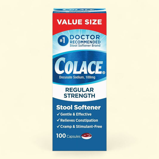 Colace Constipation Relief Capsules, 100mg, 100 Count