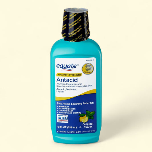 Equate Maximum Strength Antacid Liquid, 12 fl. oz.
