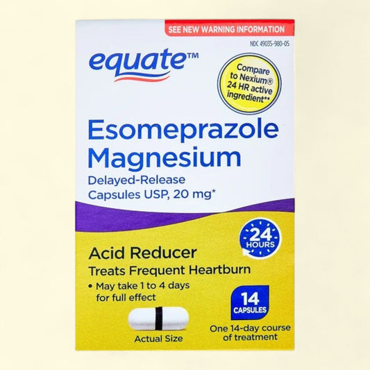 Equate Esomeprazole Magnesium 20mg Capsules, 14 Count