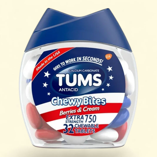 Tums Chewy Bites, Berries and Cream, 32 Count