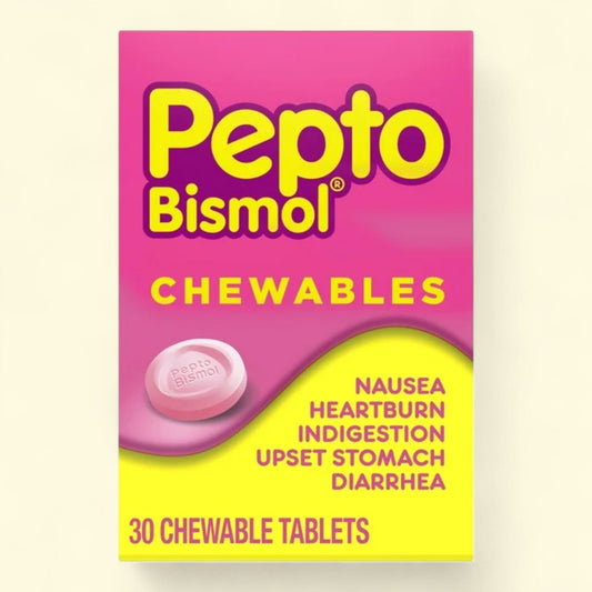 Pepto Bismol Chewable Tablets, Original, 30 Count