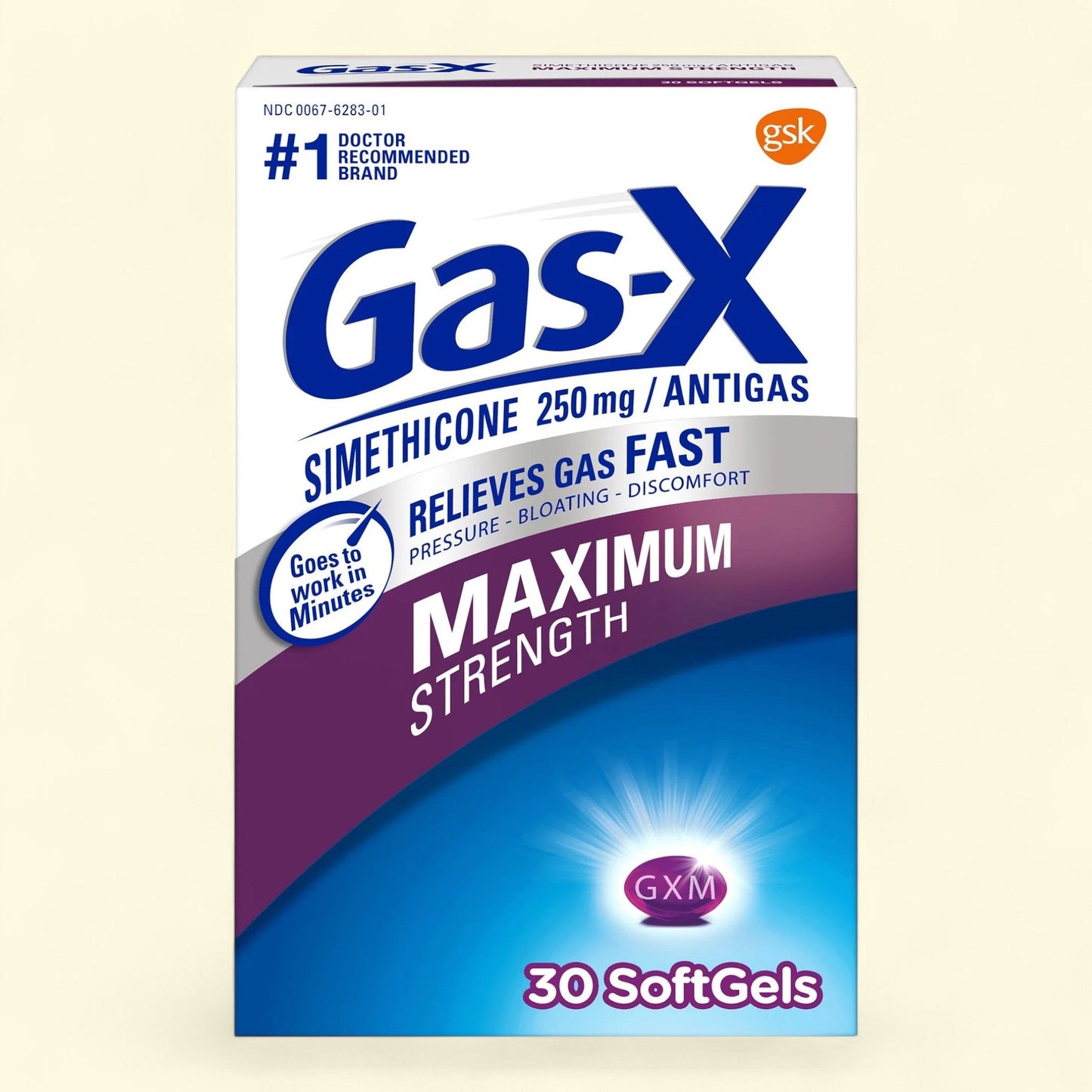 Gas-X Maximum Strength Gas Relief Softgels, 30 Count