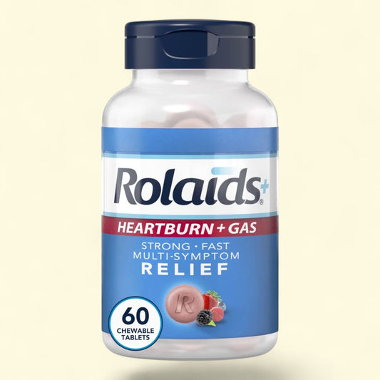 Rolaids Chewable Tablets, Berry, 60 Count