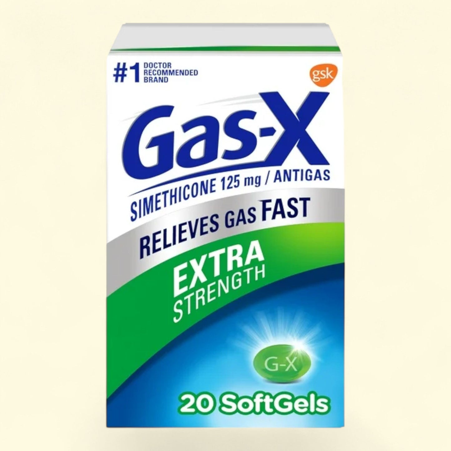 Gas-X Extra Strength Gas Relief Softgels, 20 Count