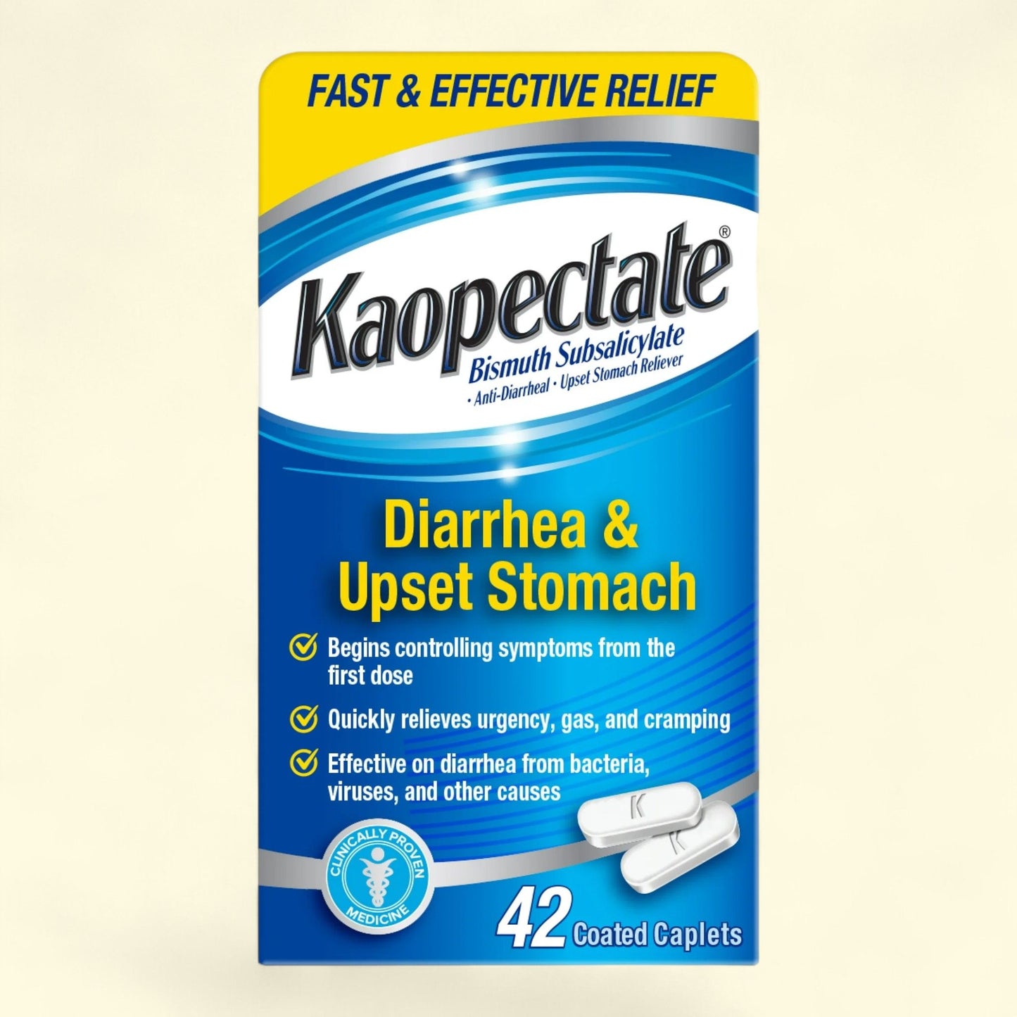 Kaopectate Multi-Symptom Anti-diarrheal and Upset Stomach Reliever, 42 Count