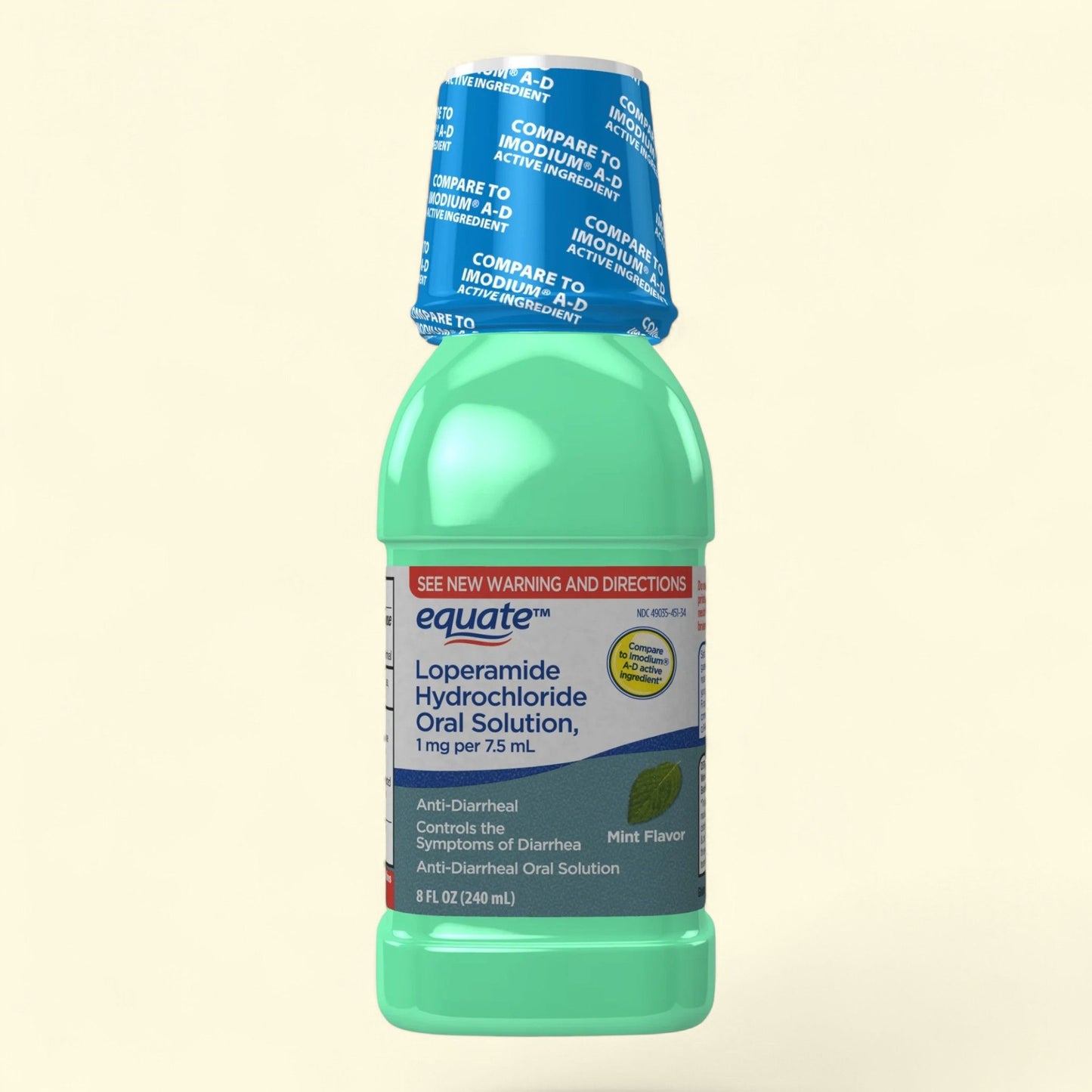 Equate Liquid Loperamide Hydrochloride Oral Anti-Diarrheal, 8 Oz.