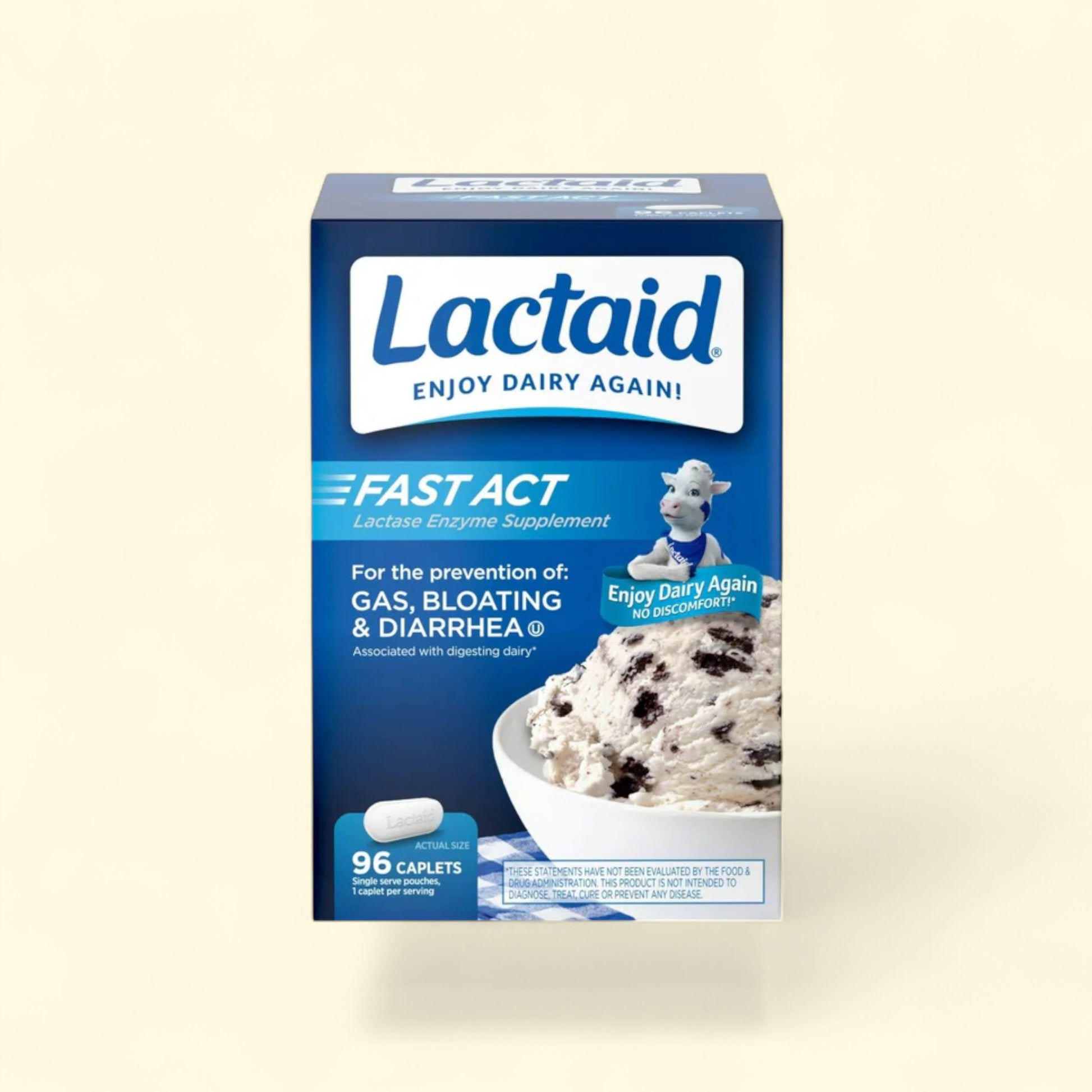 Lactaid Fast Act supplement box on a white background
