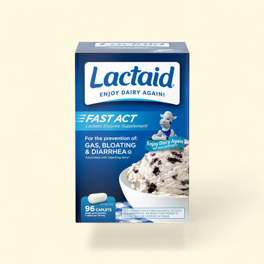 Lactaid Fast Act supplement box on a white background