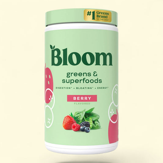 Bloom Nutrition Greens & Superfoods Powder, Mixed Berry, 25 Servings