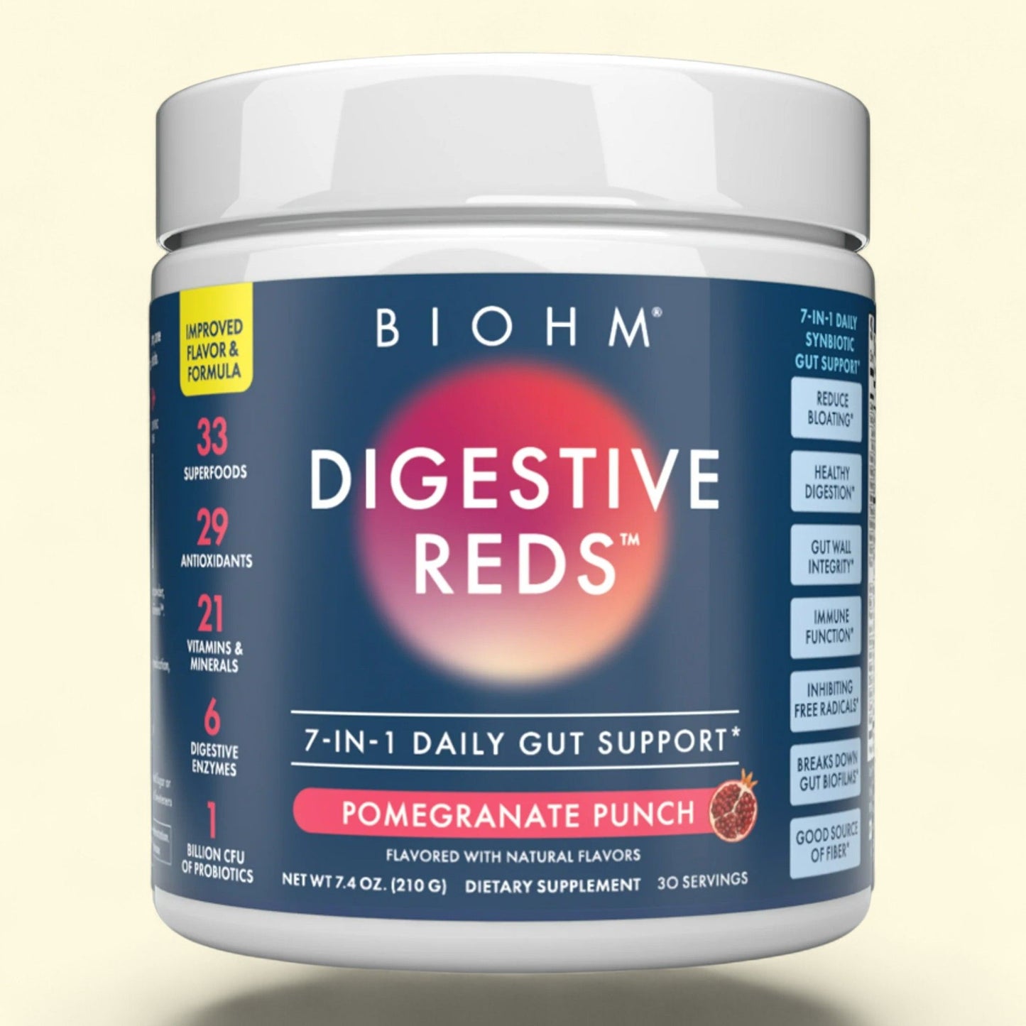 BIOHM Digestive Reds Powder, 7.4 oz