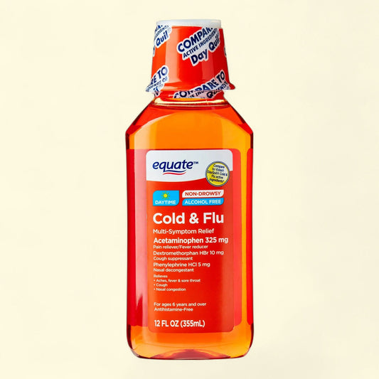 Equate Daytime Cold & Flu Liquid, 12 fl oz
