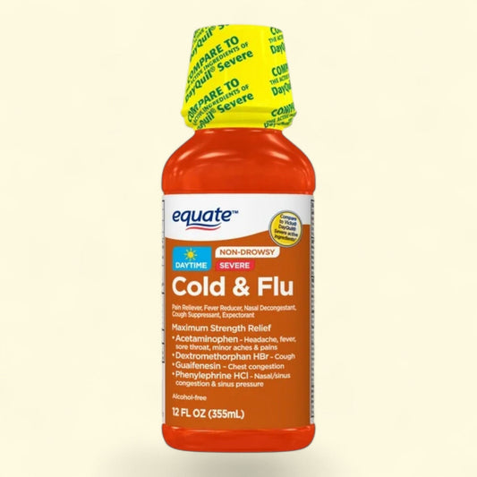 Equate Daytime Severe Cold & Flu Liquid, 12 fl oz