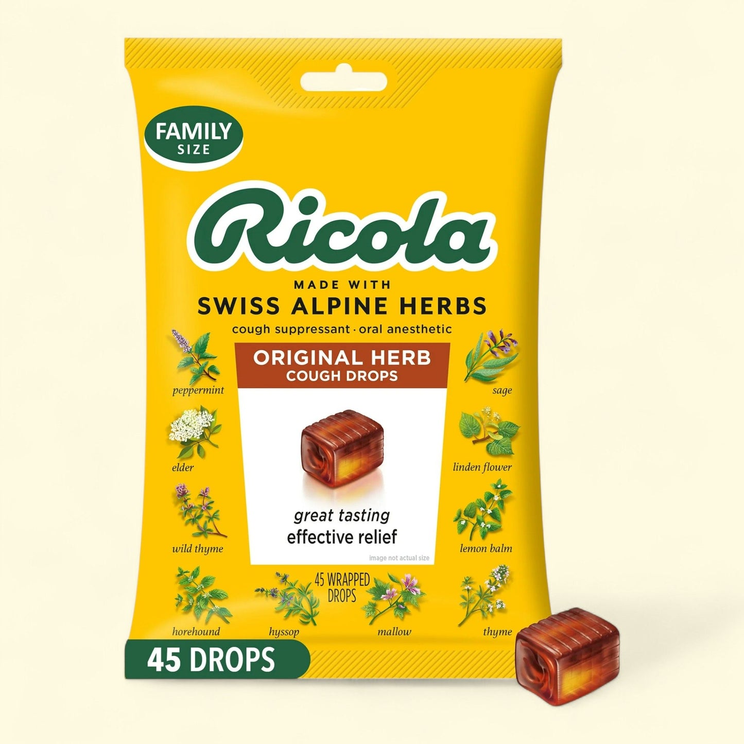 Ricola Original Herb Cough Drops, 45 Count