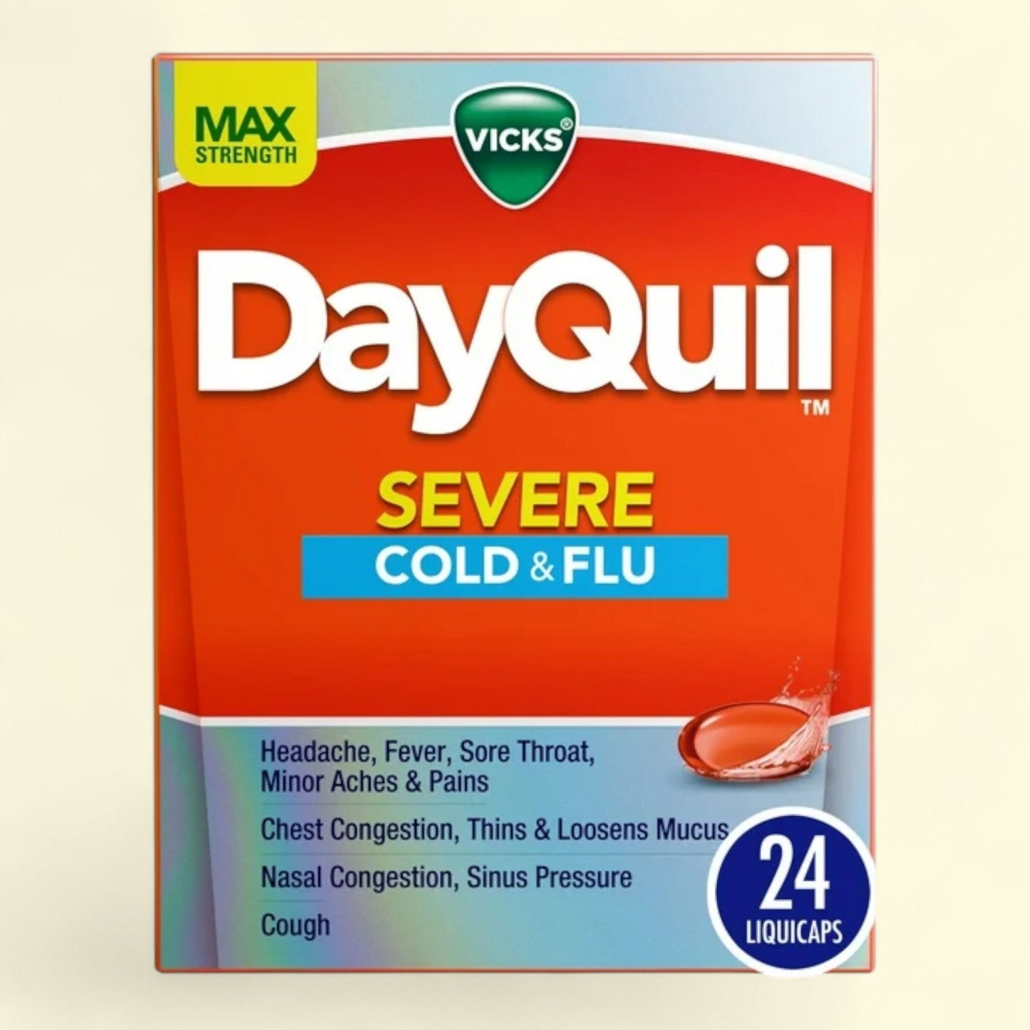 Vicks DayQuil Severe Liquicaps, 24 Count