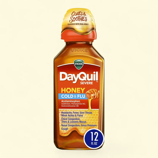 Vicks DayQuil Severe Cold and Flu Liquid, 12 fl oz