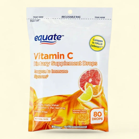 Equate Vitamin C Immune Support Supplement Drops, 80 Count