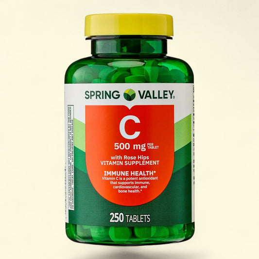 Spring Valley Vitamin C with Rose Hips Tablets, 500 mg, 250 Count